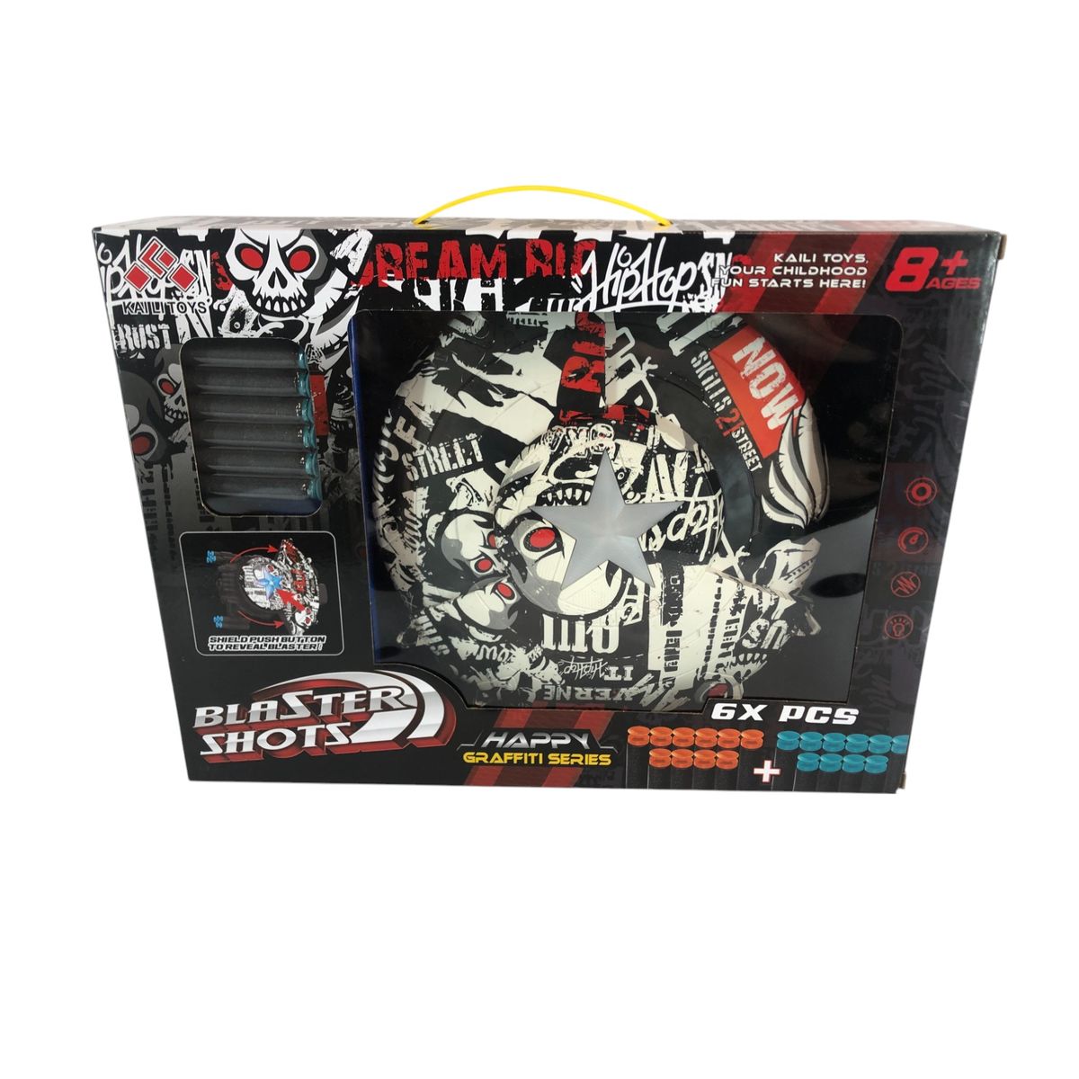 GENERICO - Juguete Pistola Escudo Blaster Shots Lanza Dardos Con Luz