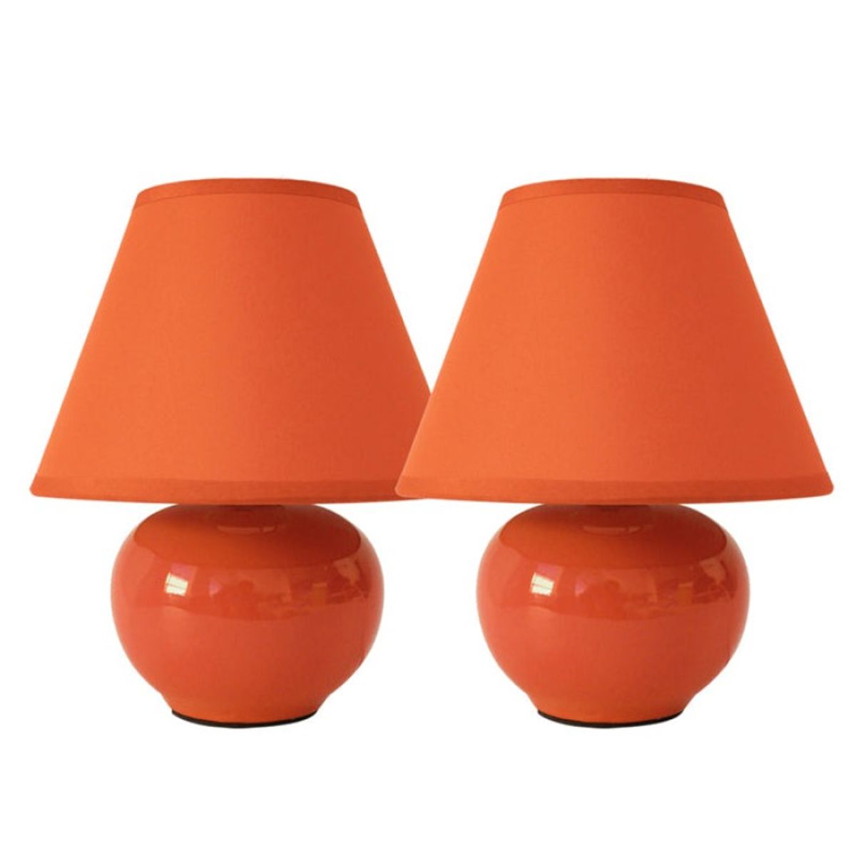 TEMPORA - Set de dos lámparas de cerámica naranjo
