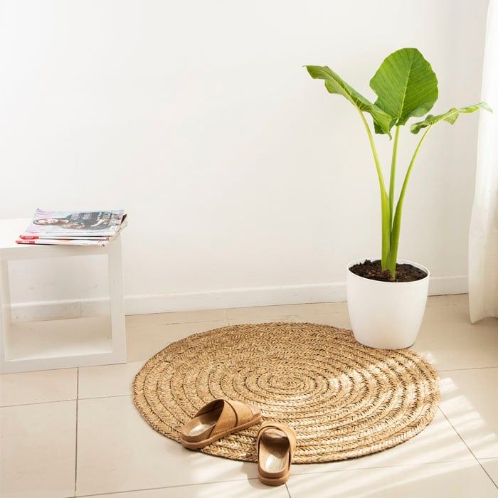 Alfombra Redonda de Fibra Natural 90 cm