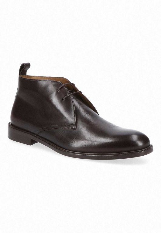 Botines Formal Italianos Voltago Plain Toe Chukka Boot Cafe