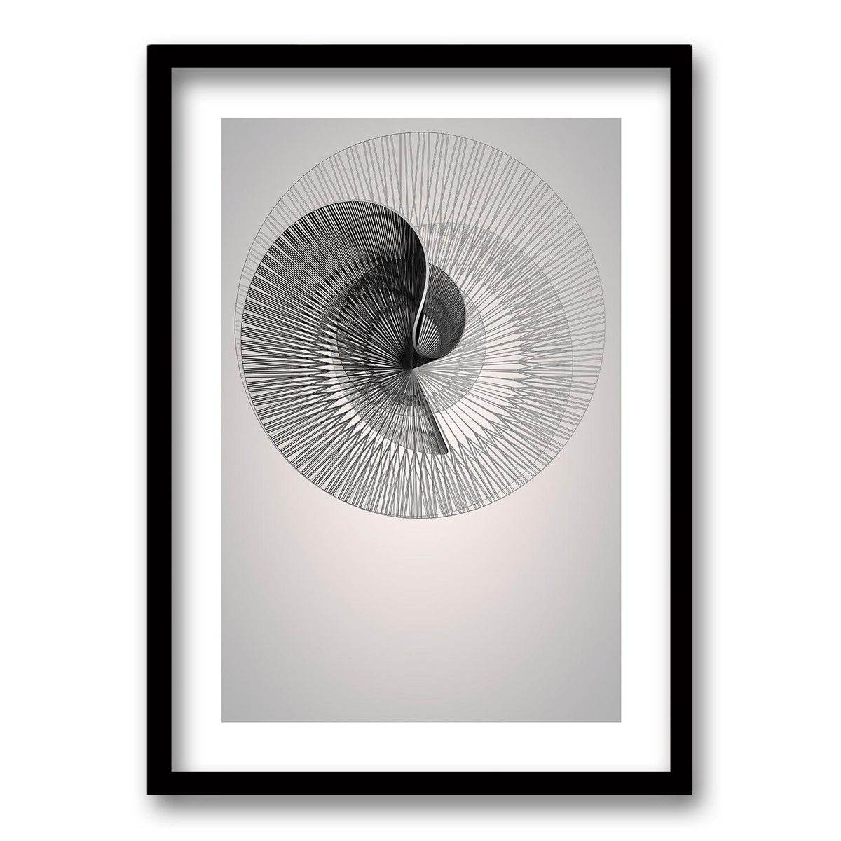 RETELA - Cuadro Vórtice Circular - Negro
