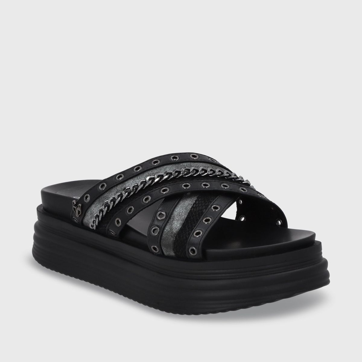 GOTTA - Sandalia Mujer Negra Plataforma 1571B Gotta