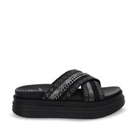 Sandalia Mujer Negra Plataforma 1571B