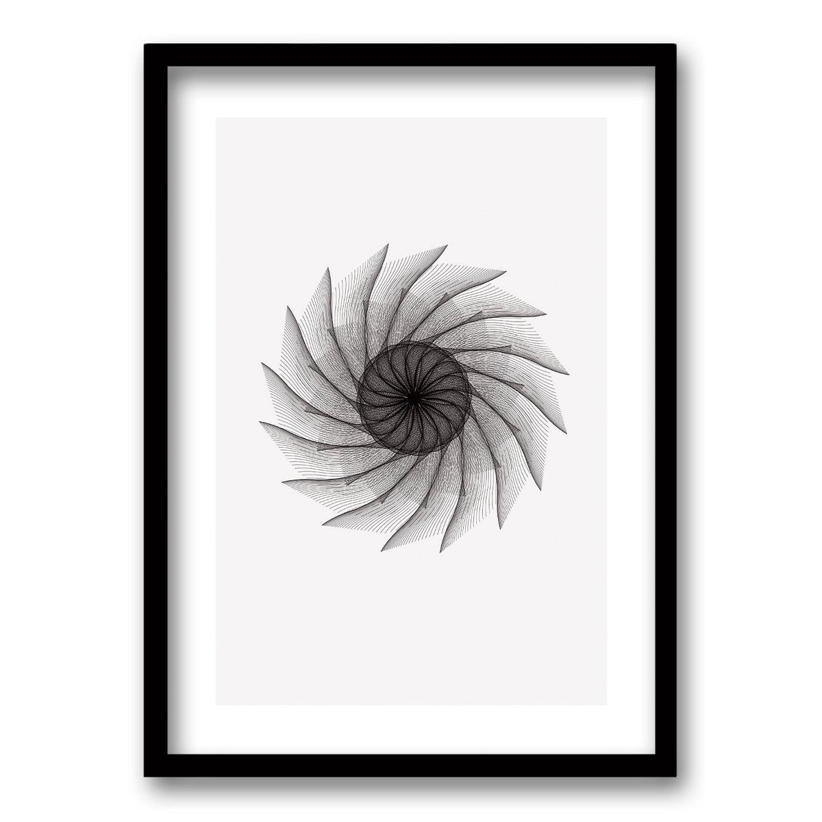 RETELA - Cuadro Vórtice Circular II - Negro