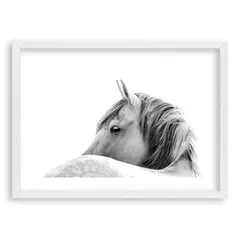 RETELA - Cuadro White Horse - Blanco