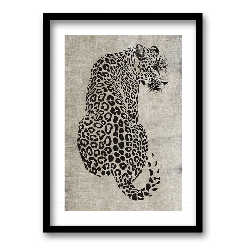RETELA - Cuadro Elegancia Leopardina - Negro