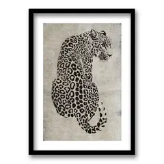 RETELA - Cuadro Elegancia Leopardina - Negro