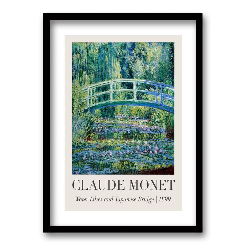 RETELA - Cuadro Claude Monet III - Negro