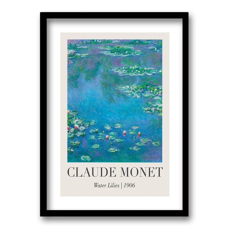 RETELA - Cuadro Claude Monet II - Negro