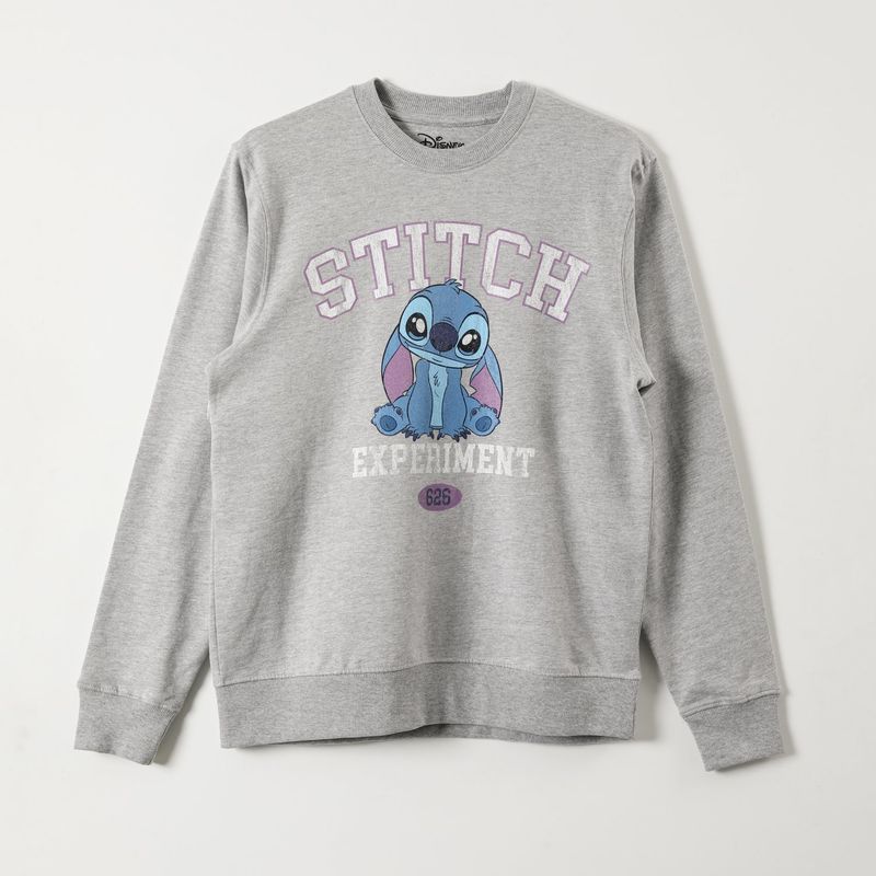 DISNEY - Poleron Cerrado Mujer Lilo & Stitch Gris Disney