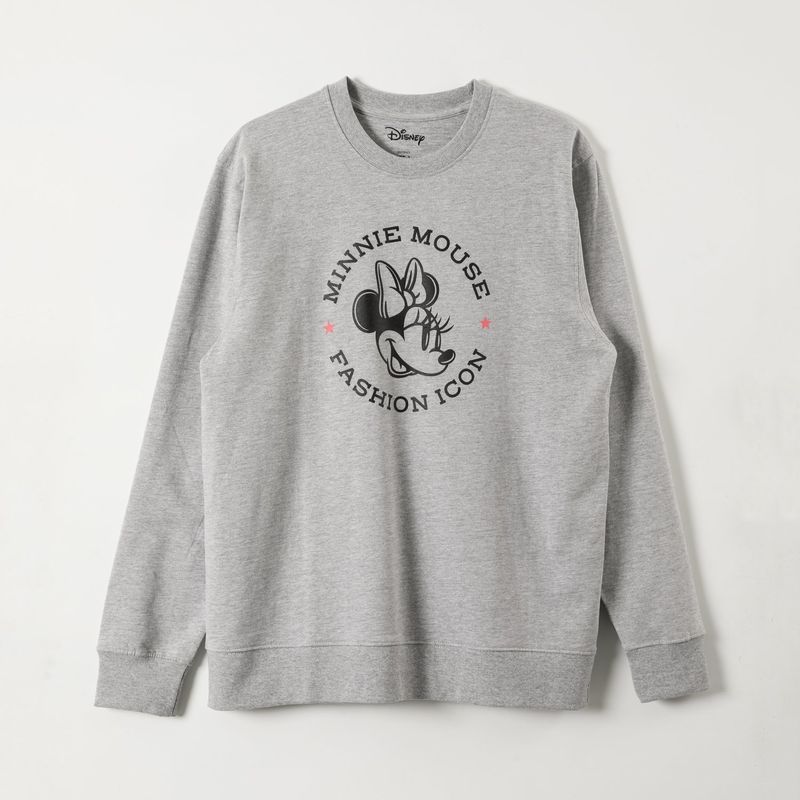 DISNEY - Poleron Cerrado Mujer Fashion Icon Minnie Gris Disney