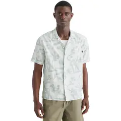 DOCKERS - Camisa Hombre Camp Collar Regular Fit Celeste