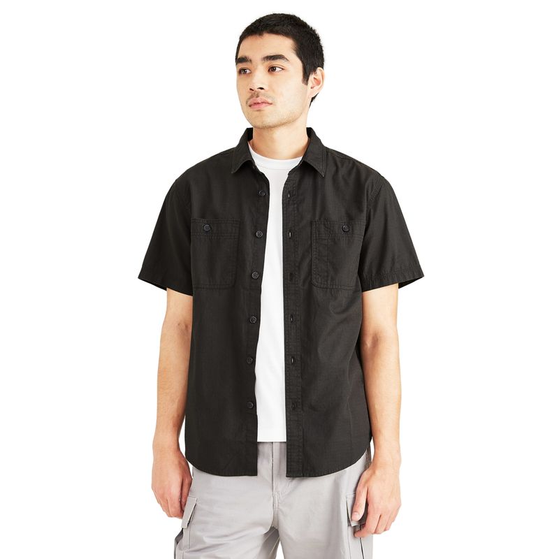 DOCKERS - Camisa Hombre Utility Regular Fit Negra Dockers