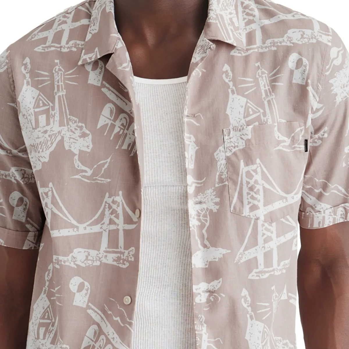 DOCKERS - Camisa Hombre Camp Regular Fit Fawn Dockers