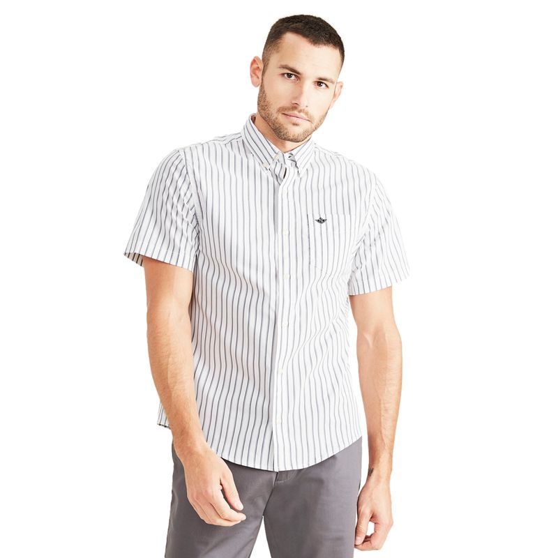 DOCKERS - Camisa Hombre Sig Comfort Flex Classic Fit Gris Dockers