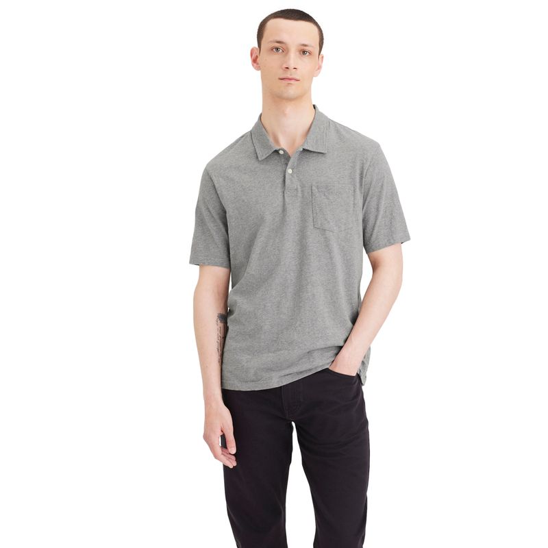 DOCKERS - Polera Hombre Pocket Polo Regular Fit Gris Dockers
