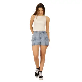 DIVINO JEANS - Short Avril II Bolsillos Celeste