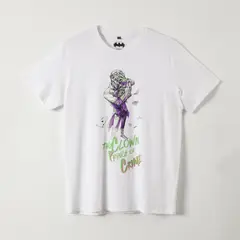 DC COMICS - Polera Manga Corta Hombre Prince of Crime Blanco