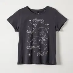 WARNER BROSS - Polera Manga Corta Mujer Lineal Negro Harry Potter