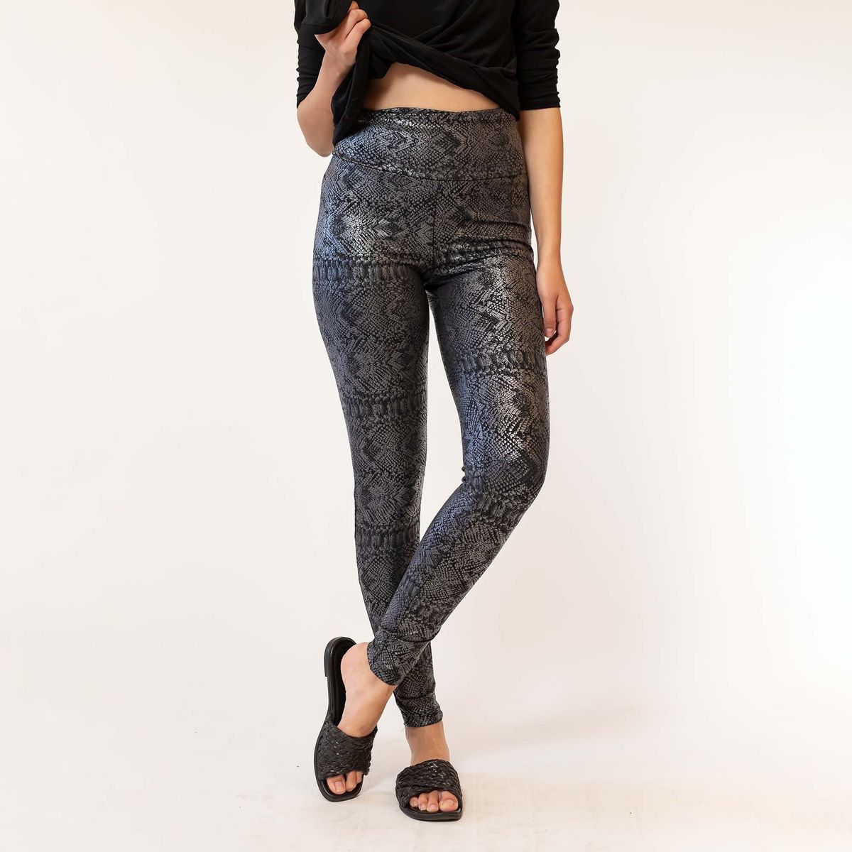 NATALIA SEGUEL - Calza Animal Print Gris Natalia Seguel