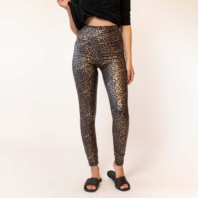 NATALIA SEGUEL - Calza Animal Print Brillos Natalia Seguel