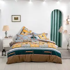 GENERICO - CUBRECAMA QUILT DE VERANO 2 PLAZAS CON DISEÑO CABALLOS TF