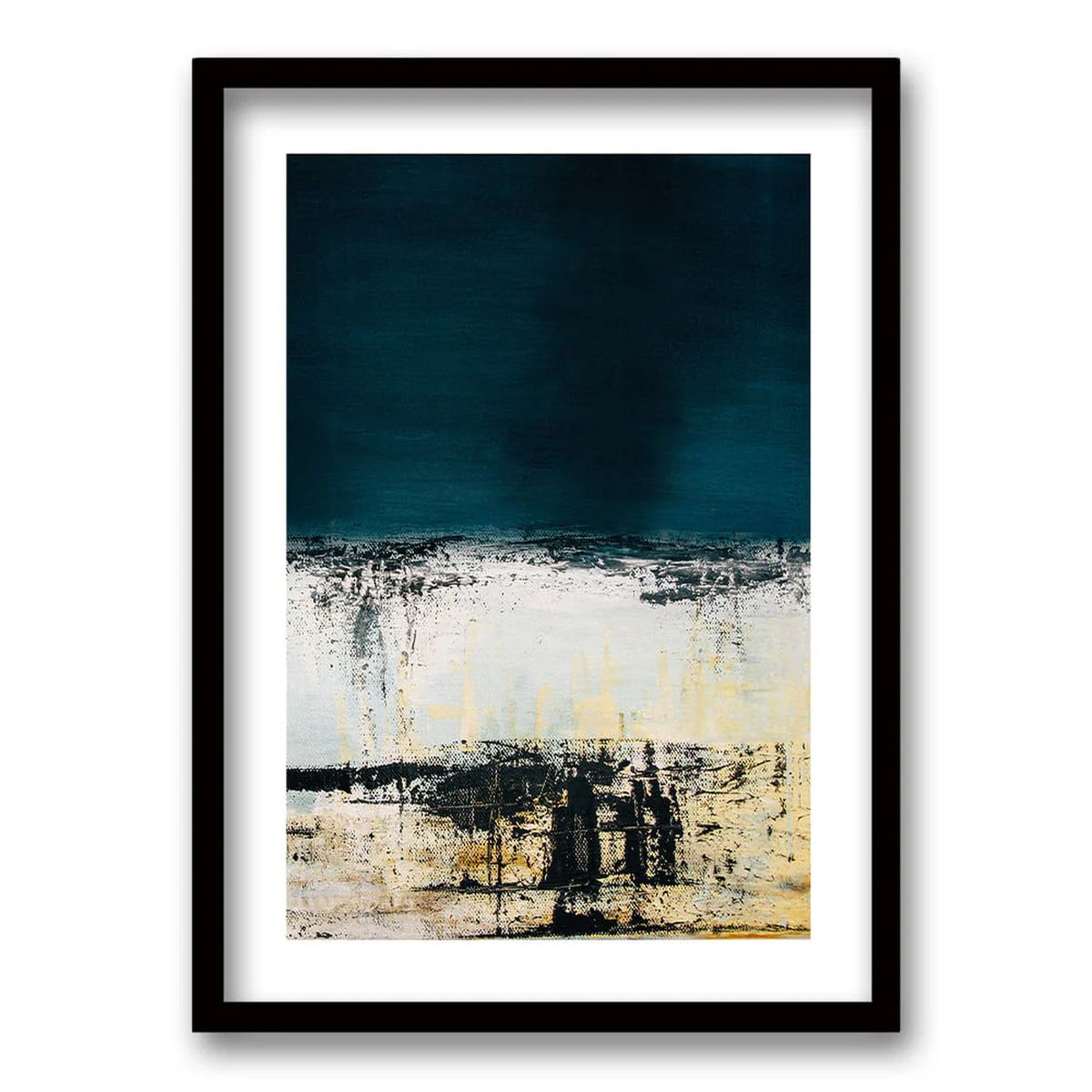 RETELA - Cuadro Azul - Negro - 40x30 cm