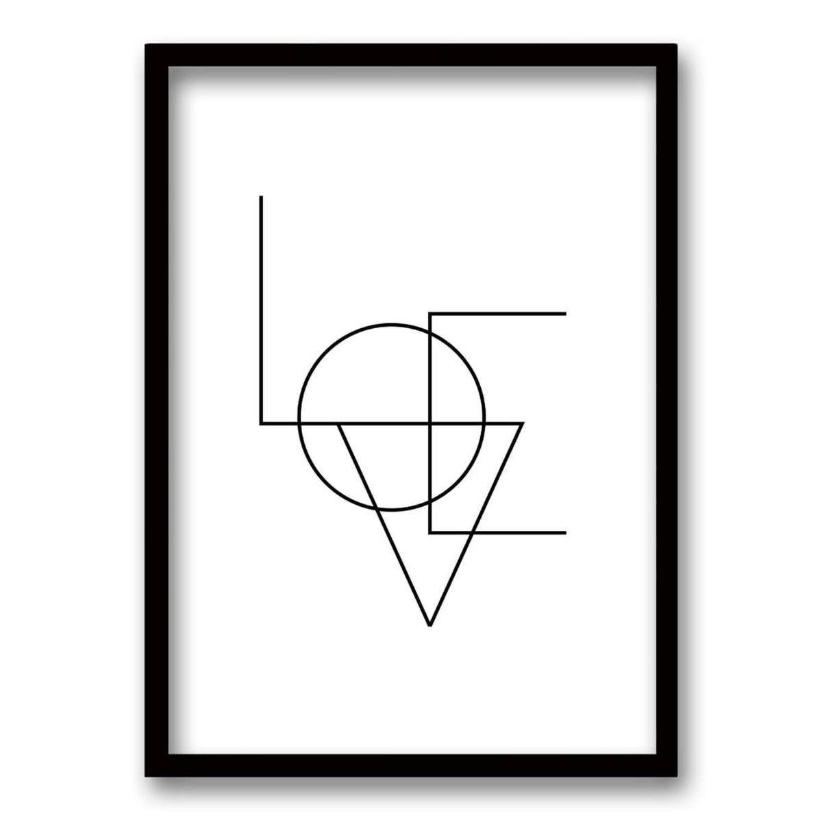 RETELA - Cuadro Love - Negro - 40x30 cm