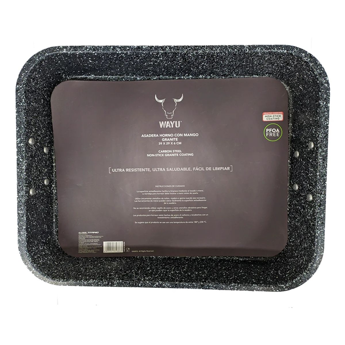 WAYU - ASADERA HORNO CON MANGO ANTIADHERENTE WAYU