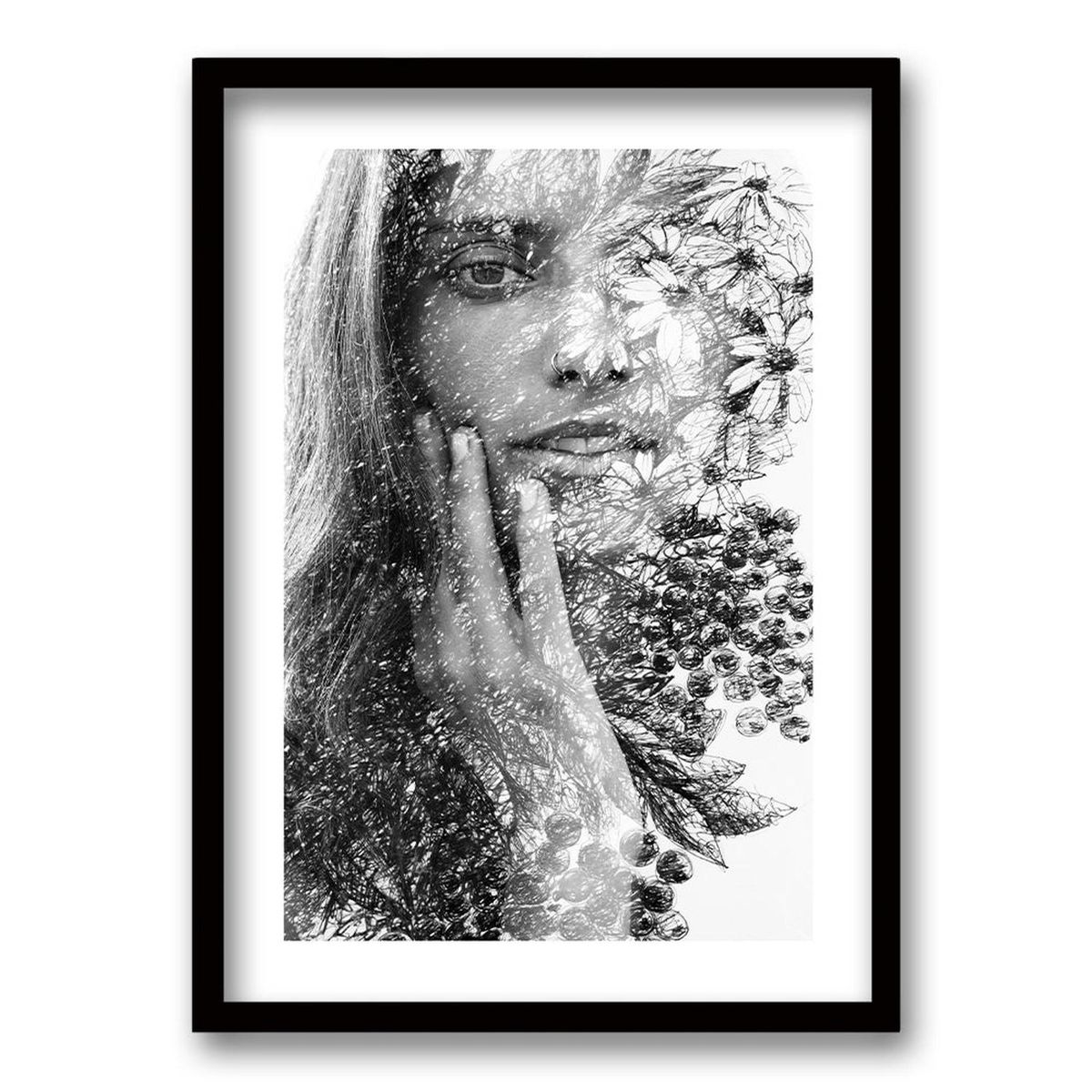 RETELA - Cuadro Fem - Negro - 40x30 cm