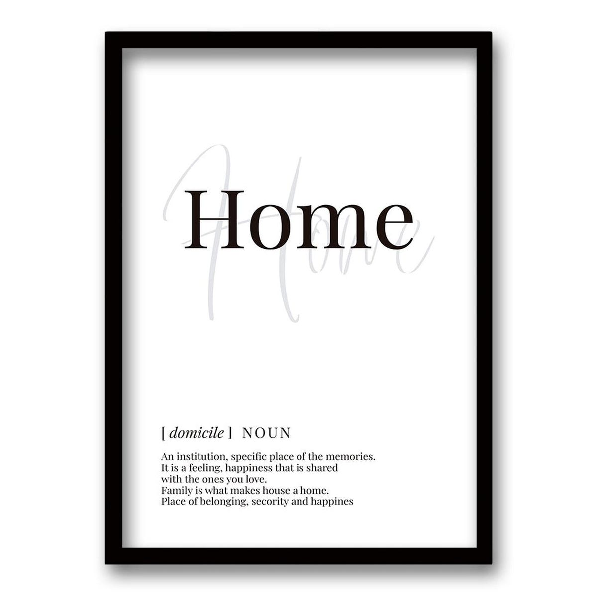 RETELA - Cuadro Home - Negro - 40x30 cm