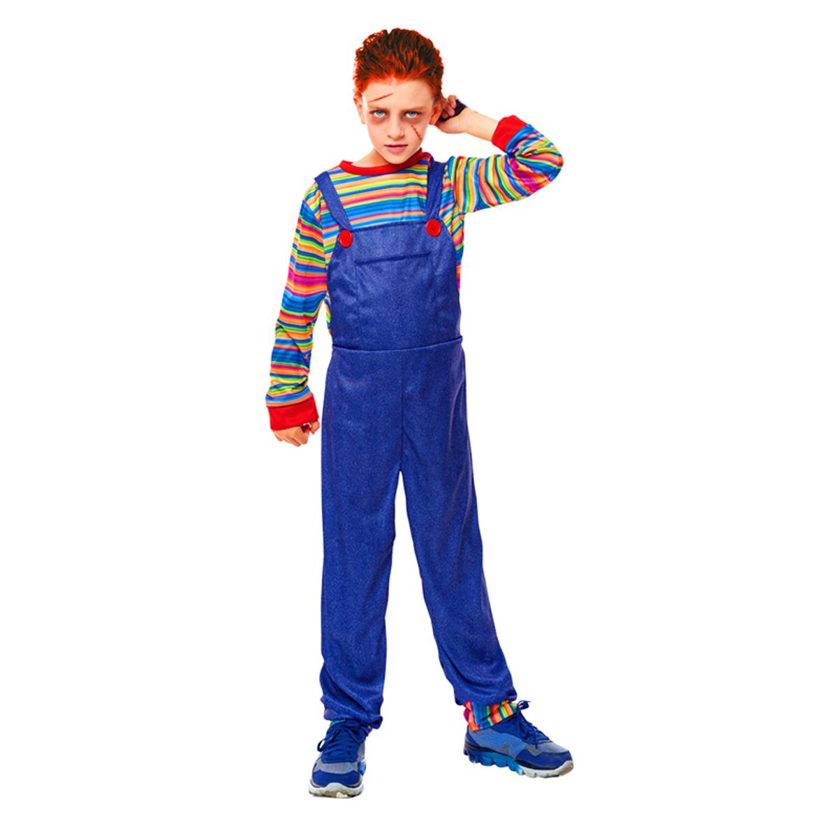 TODODISFRACESCHILE - Disfraz Chucky con Mascara Talla 7 a 9 años