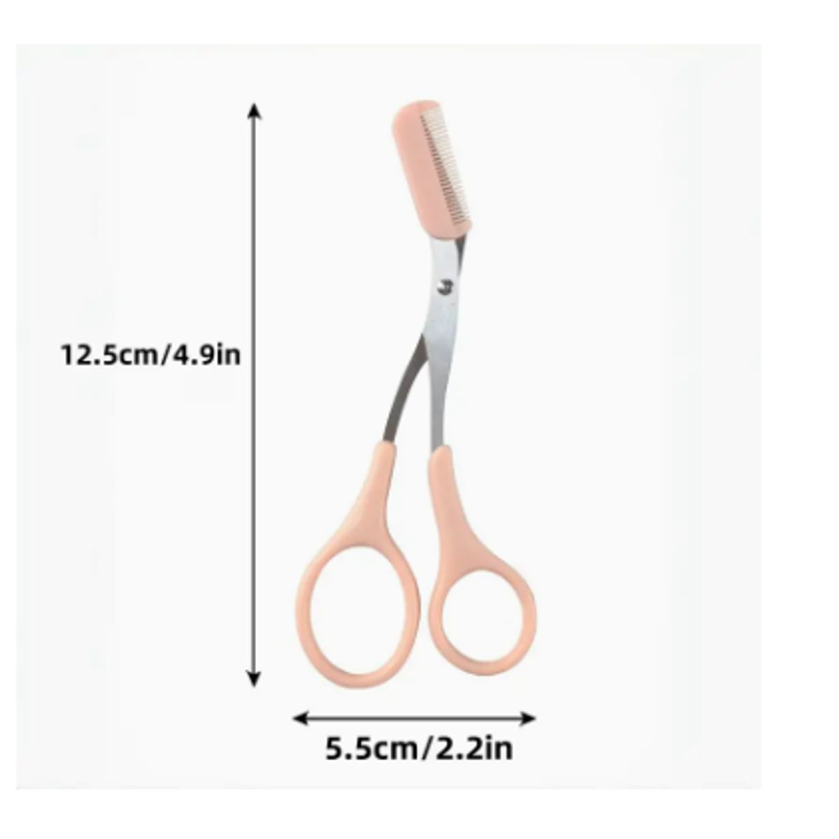 FLAMENCO - Tijeras para Recortar Cejas con Peine Incorporado