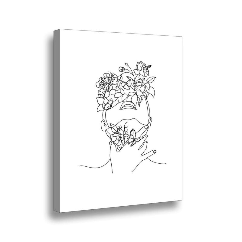RETELA - Canvas Mujer Línea - Multicolor - 70x50 cm