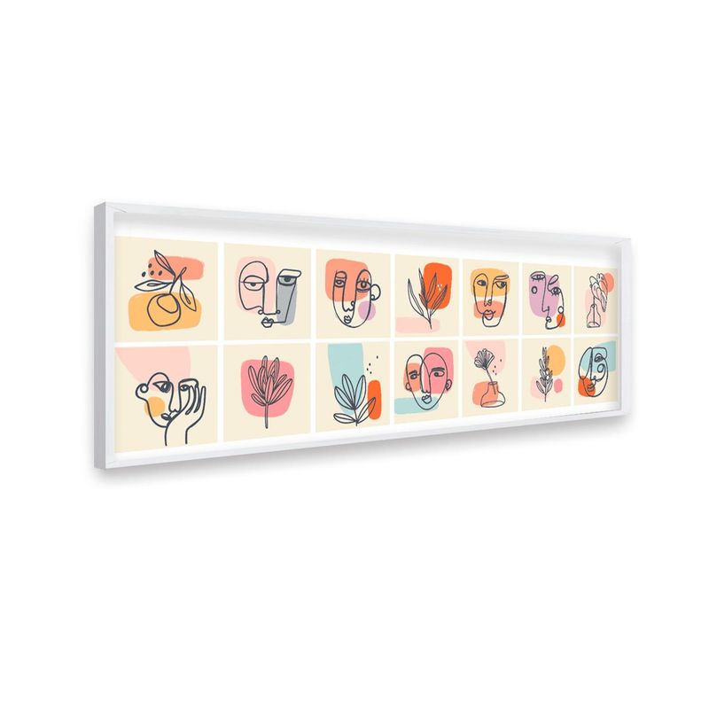 RETELA - Canvas Faces - Multicolor - Enmarcado