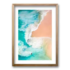 RETELA - Cuadro Olas - Cafe - 70x50 cm