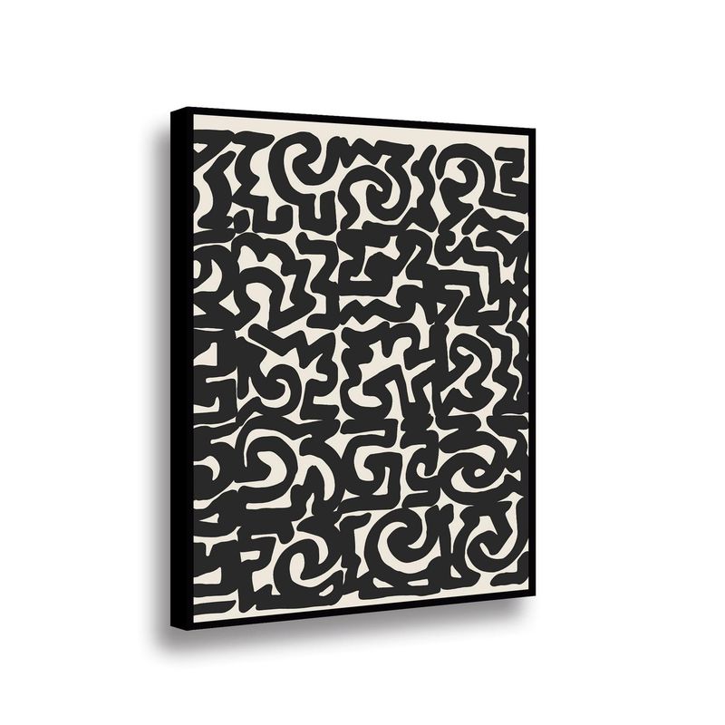 RETELA - Canvas Frenesí Lineal VIII - Multicolor - Enmarcado