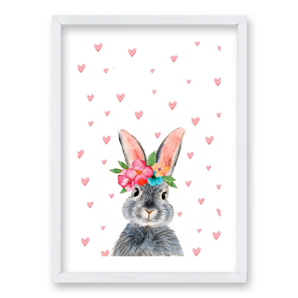 RETELA - Cuadro Lapin II - Blanco - 50x35 cm