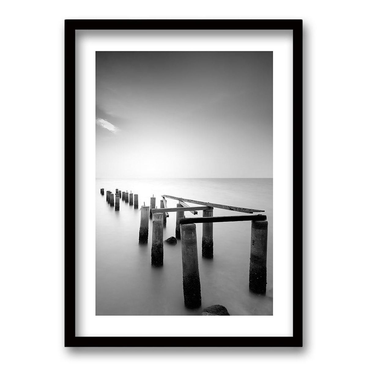 RETELA - Cuadro Agua Negra II - Negro - 70x50 cm