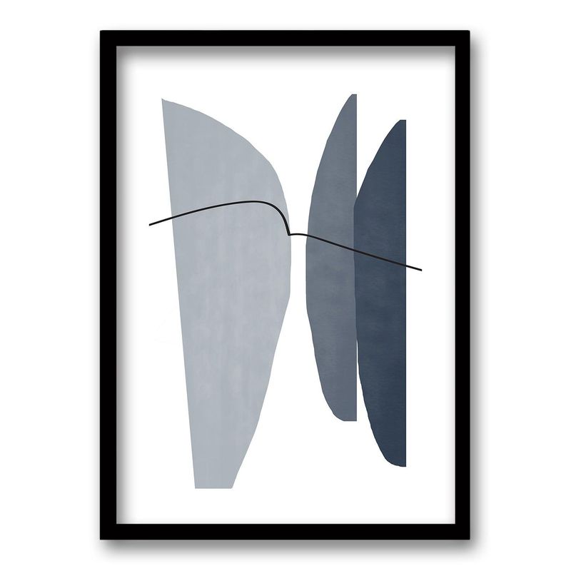 RETELA - Cuadro Elegancia Geométrica III - Negro - 70x50 cm