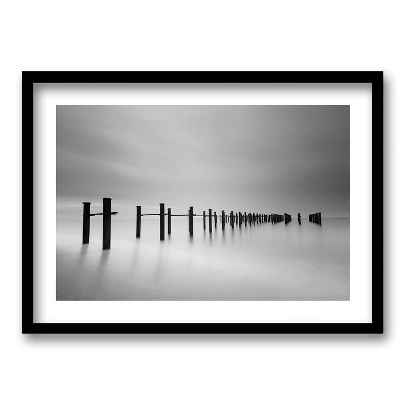 RETELA - Cuadro Grisacéo - Negro - 70x50 cm