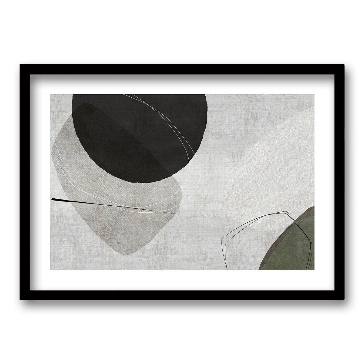 RETELA - Cuadro Formas - Negro - 70x50 cm