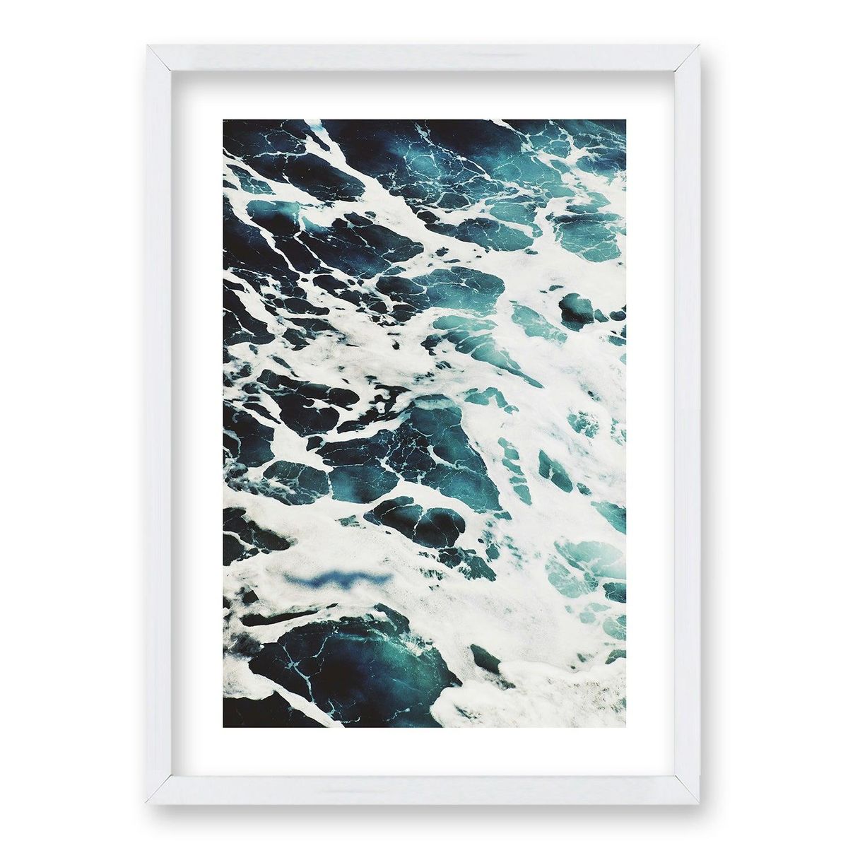 RETELA - Cuadro Bravura Acuática - Blanco