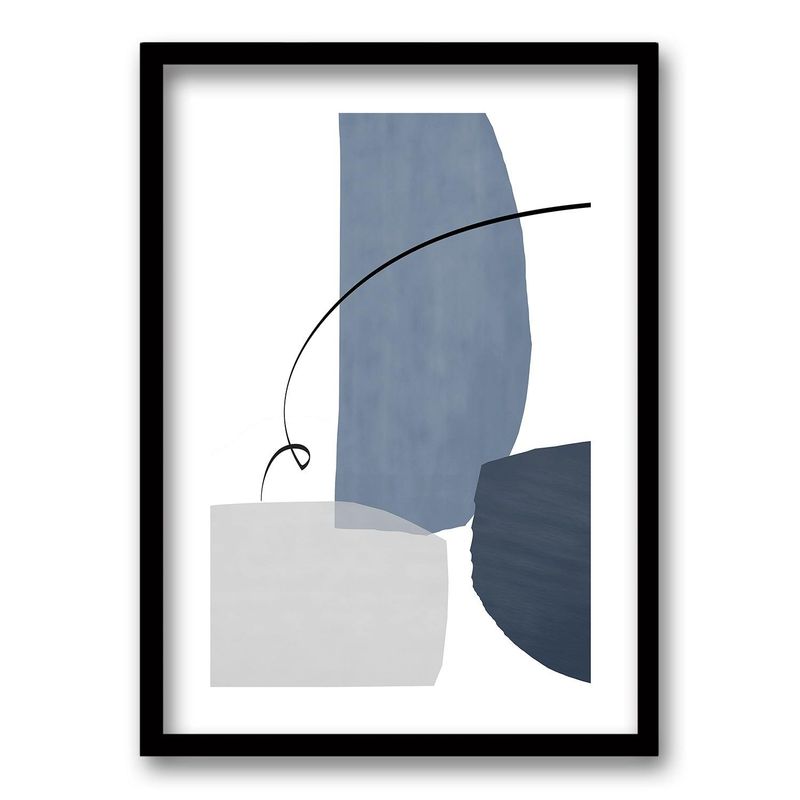 RETELA - Cuadro Elegancia Geométrica - Negro - 70x50 cm