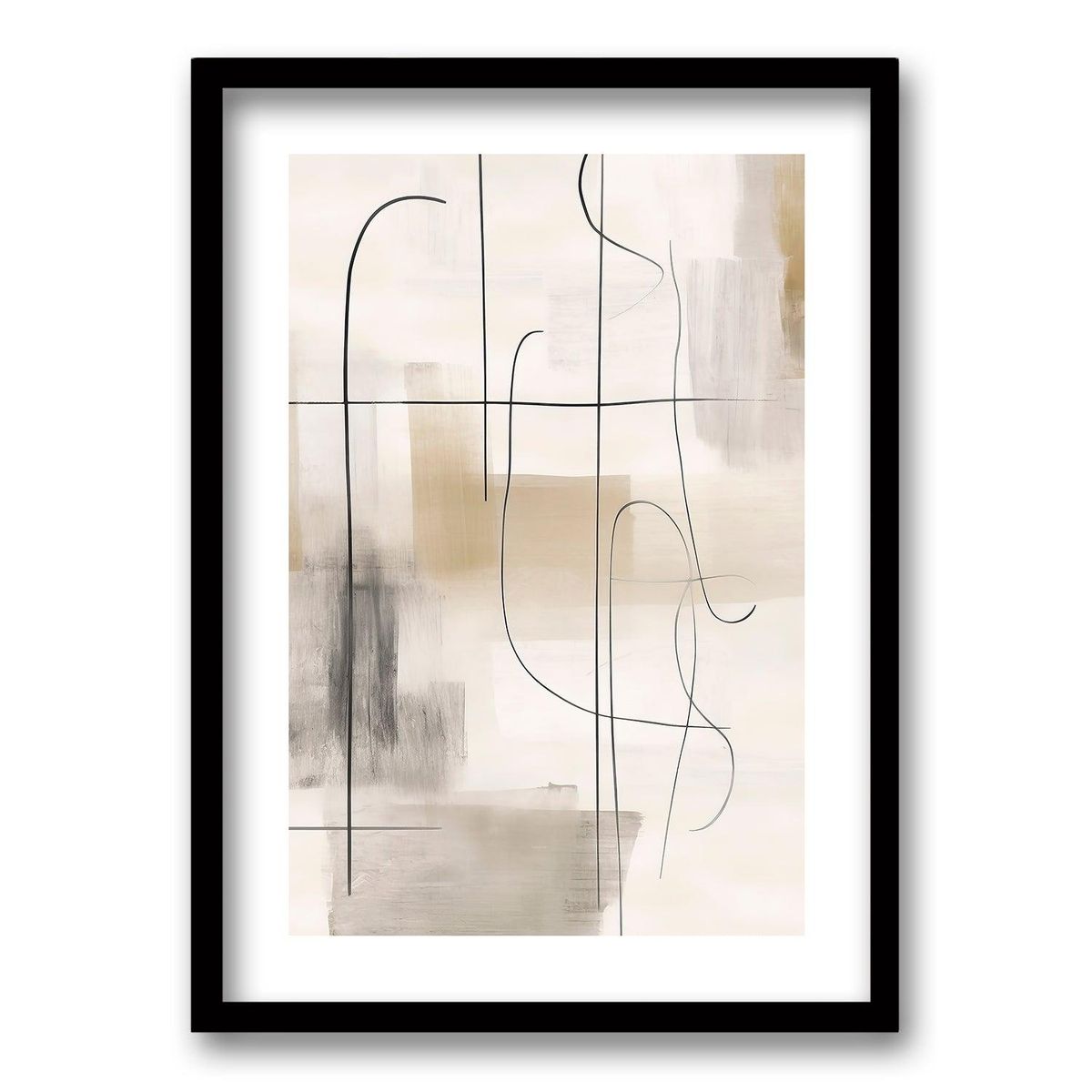 RETELA - Cuadro Contraste Gradual - Negro - 40x30 cm