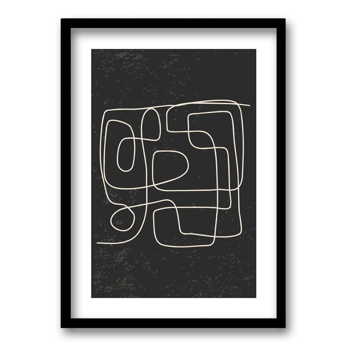 RETELA - Cuadro Laberinto Fragmentado IV - Negro