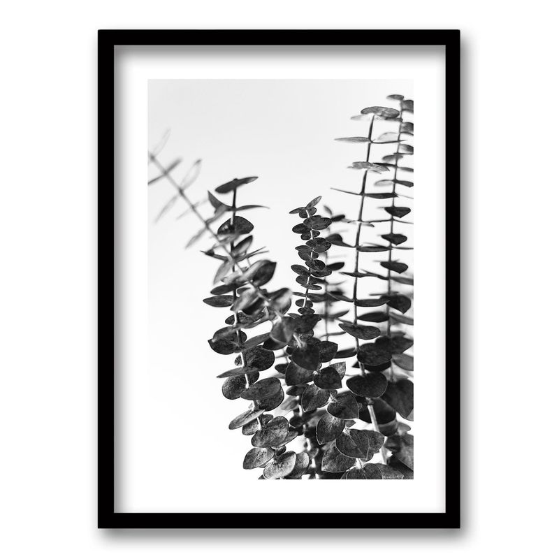 RETELA - Cuadro Hojarasca Oscura - Negro - 70x50 cm