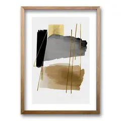 RETELA - Cuadro Dimensión Dorada II - Cafe - 50x35 cm