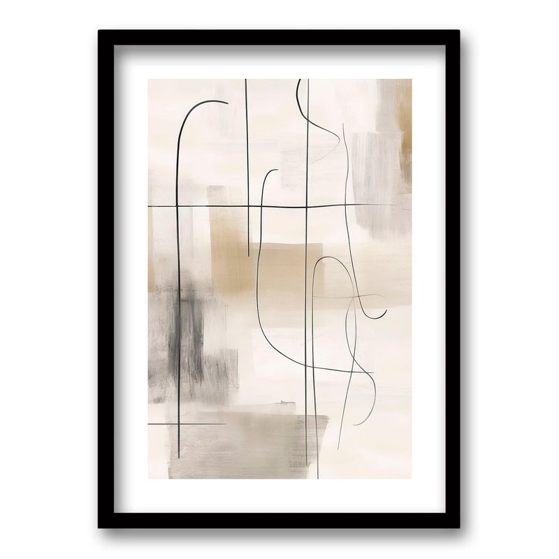 RETELA - Cuadro Contraste Gradual - Negro - 70x50 cm