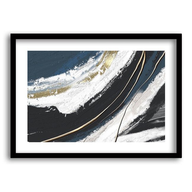 RETELA - Cuadro Paper Storm - Negro